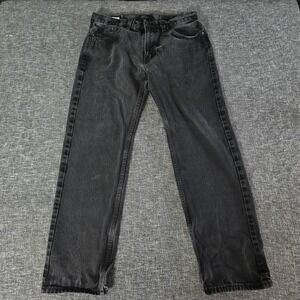 Levis 505 Regular Fit Jeans Mens 34x32 Faded Black Straight Leg Denim